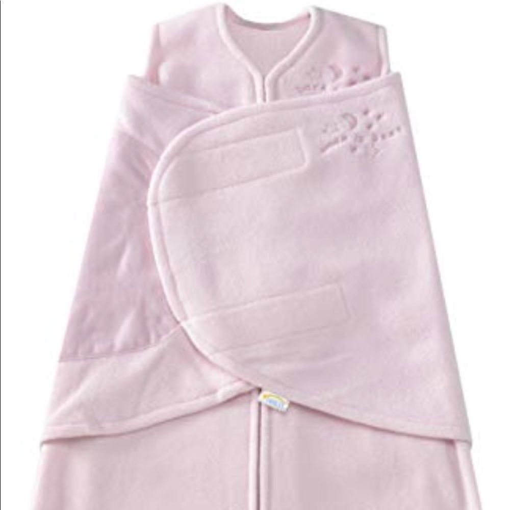 pink halo baby swaddle